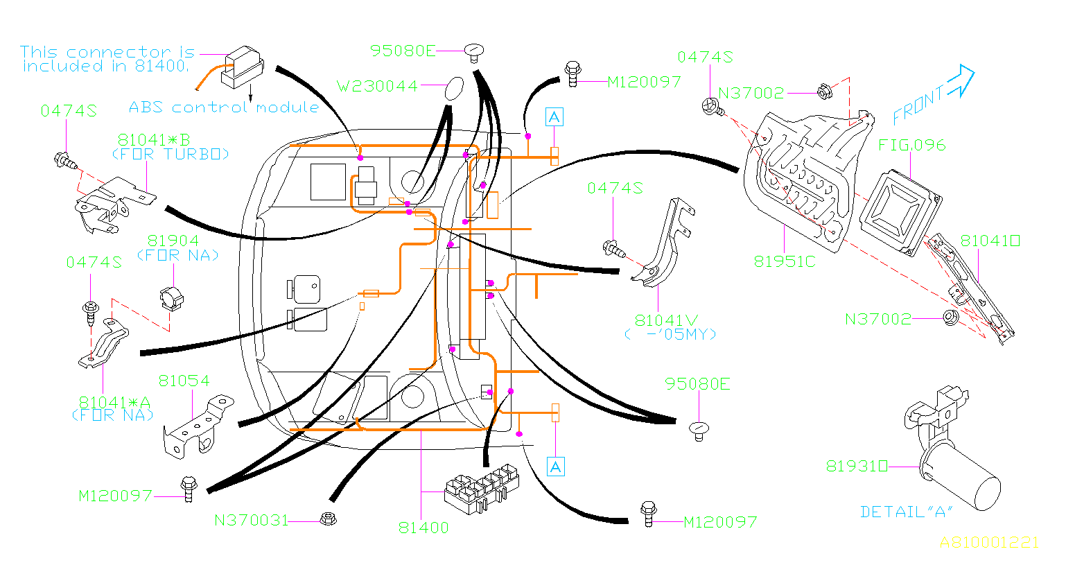 2006 Subaru Outback Fuse Box Bracket - 81041AG31A | Larry ...