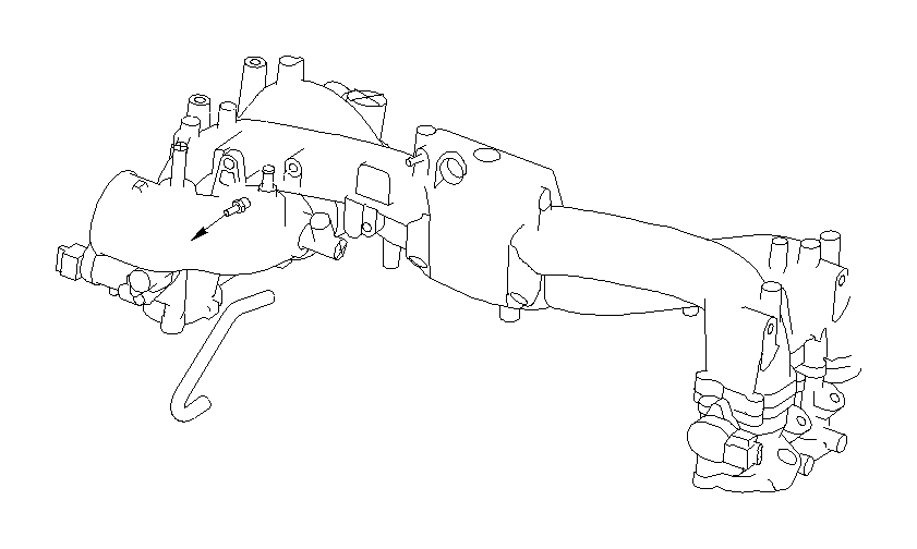 2009 Subaru Sti Hose Vacuum Manifold Intake Fuel